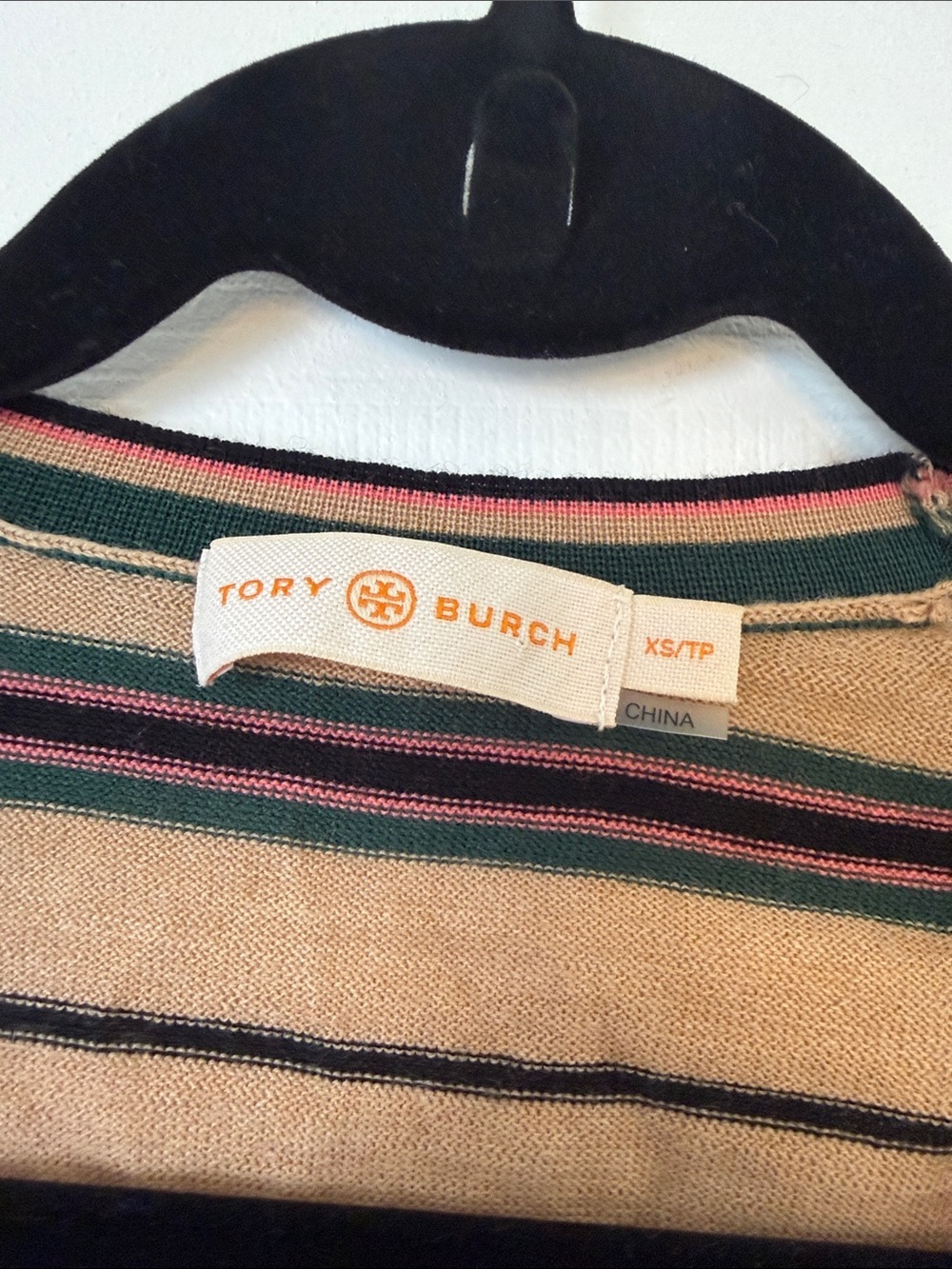 Tory Burch Striped Madeline V-Neck Cardigan size XS - Picture 2 of 10